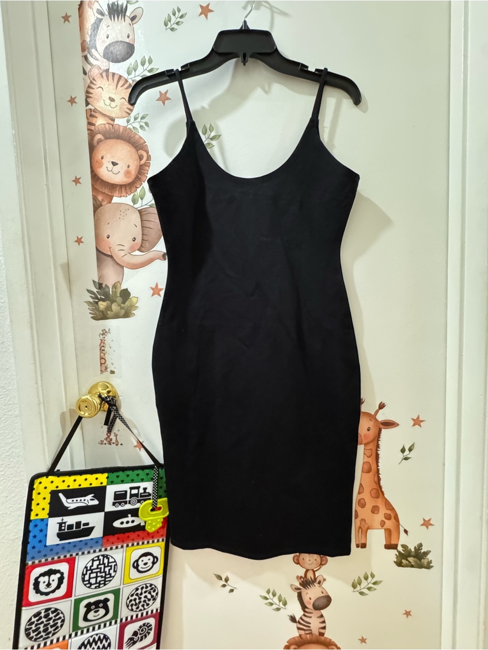 Black Spaghetti-Strap Mini Dress